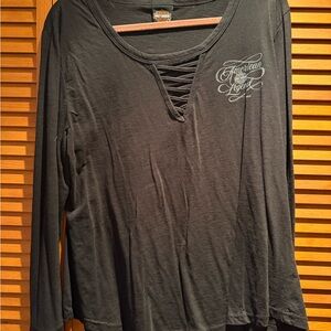 Harley Davidson American Age Black Long Sleeve Top